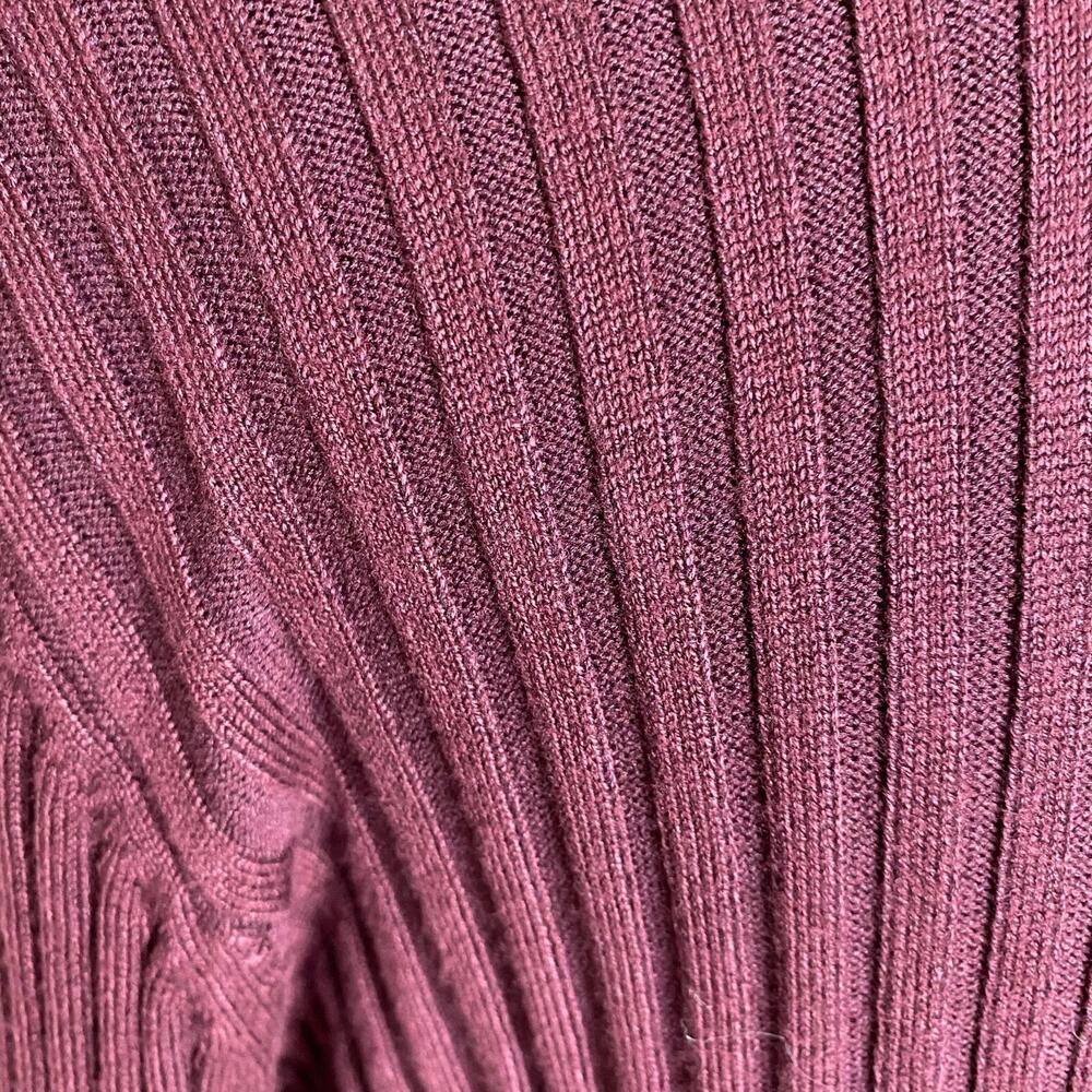 Skinnygirl Limelight MockNeck Keyhole Sweater Dress Women's Sexy Maroon, Medium - Picture 7 of 14